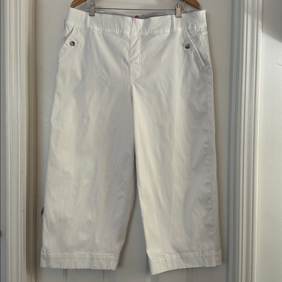 Spanx Stretch Twill Cropped Wide Leg Pant-Bright White XXXL 3X - Picture 5 of 8